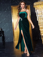 Split Thigh Velvet Cami Dress